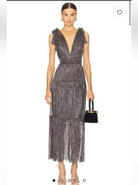 Sabina Musayev Helena Dress in Multicolor Silver